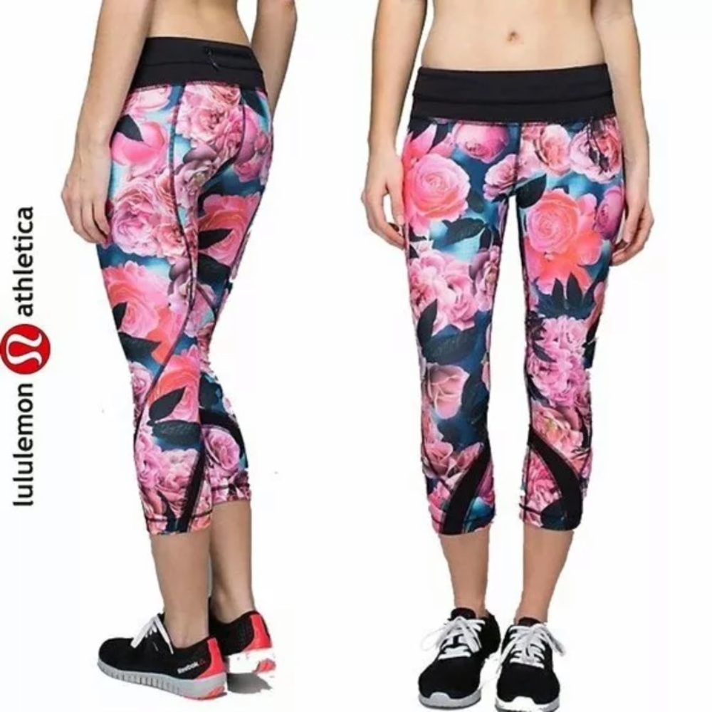 Lululemon Secret Garden Run Inspire Crop Leggings